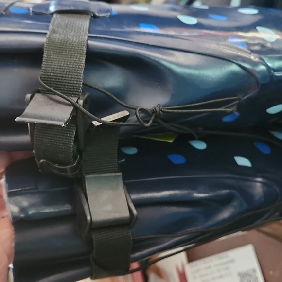 Western Chief Adult Winter Rain Boots Blue Vari Fit Raindrops Dot  9M New - Picture 6 of 9